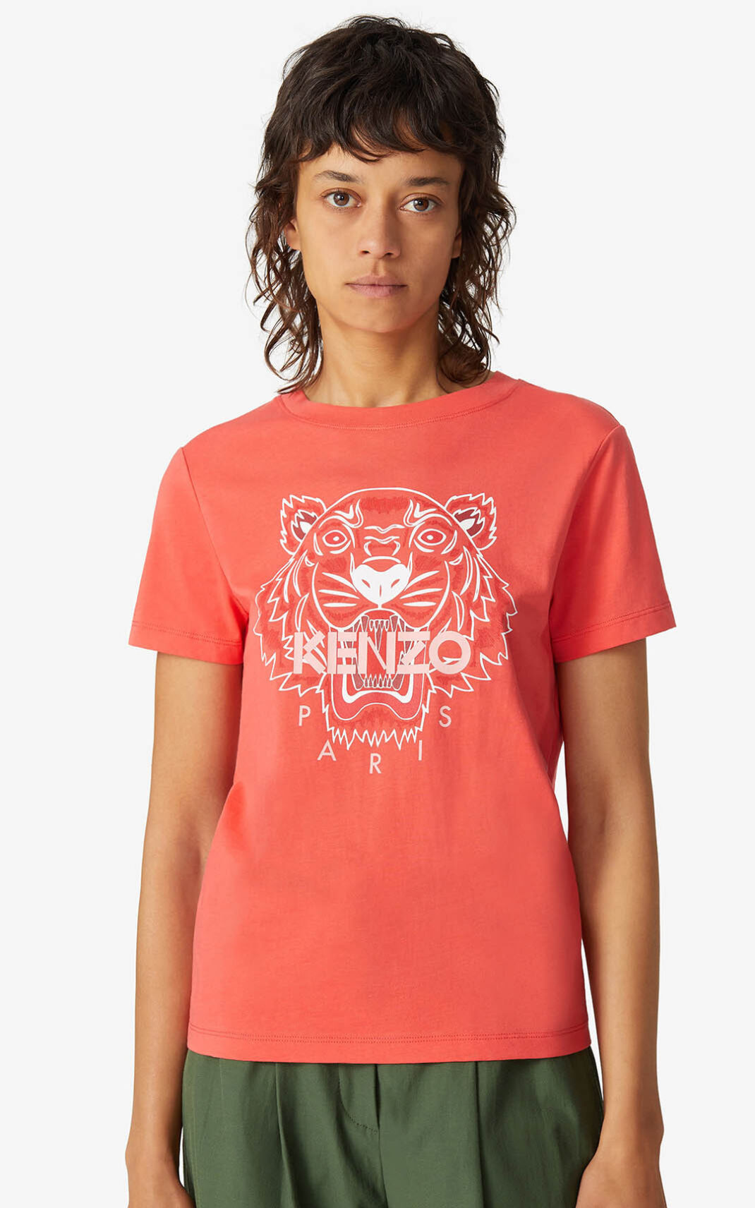 Kenzo Tiger Tişört Bayan Kırmızı | 9034-LHASP